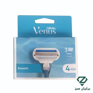تصویر بسته بندی تیغ یدک ونوس اسموس ژیلت 4 تایی Gillette Venus Blades Smooth
