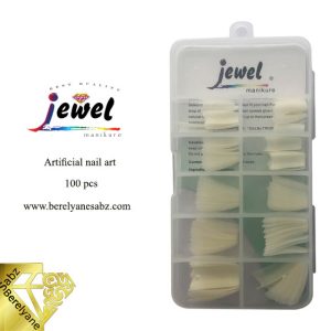 ناخن سر تخت شیری جیول 100 تایی Jewel Artificial Nail
