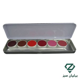پالت 6 رنگ رژ لب کریولان Kryolan Lip Rouge Palette 6 Colors