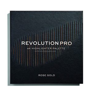پالت هایلایتر 4K رولوشن پرو رز گلد Revolution Pro 4K Highlighter Palette Rose Gold