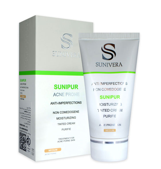 کرم ضد آکنه رنگی سانیورا Sunivera Sunipur Acne Prone Anti Imperfections
