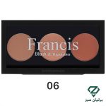 تصویر شماره 6پالت رژگونه و هایلایتر فرانسیس Francis Blush And Highlighter