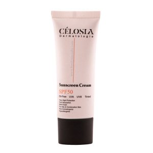 کرم ضد آفتاب رنگی بدون چربی سلوسیا Celosia Oil Free Sunscreen Cream