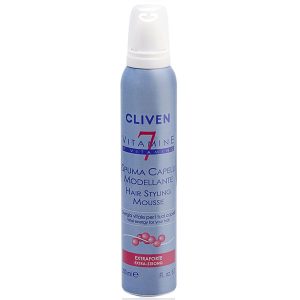 موس حالت دهنده مو 7 ویتامینه کلیون Cliven 7 Vitamins Extra strong Hair Mousse 