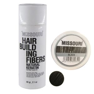 پودر مو مشکی حجم دهنده میسوری Missouri Black Hair Bulding Fibers N1