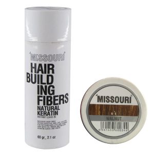 پودر مو قهوه اي گردوئي ميسوري حجم دهنده Missouri Walnut Hair Bulding Fibers N5