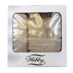 ست حوله هوبی دوخت تبریز – رنگ ثابت و آبگیری فوق‌العاده (Hobby Towel Set) رنگ کرم