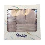 ست حوله هوبی یاسی رنگ دوخت تبریز Hobby Towel Set