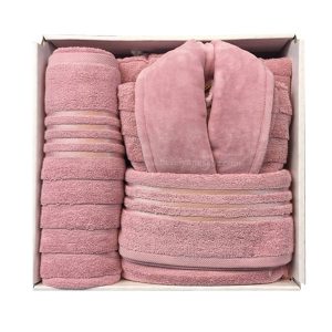 ست حوله هوبی دوخت تبریز – رنگ ثابت و آبگیری فوق‌العاده (Hobby Towel Set) - رنگ صورتی تیره