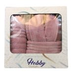 ست حوله هوبی دوخت تبریز – رنگ ثابت و آبگیری فوق‌العاده (Hobby Towel Set) رنگ صورتی تیره