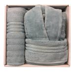 ست حوله هوبی دوخت تبریز – رنگ ثابت و آبگیری فوق‌العاده (Hobby Towel Set) رنگ سبز