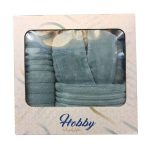 ست حوله هوبی دوخت تبریز – رنگ ثابت و آبگیری فوق‌العاده (Hobby Towel Set) رنگ سبز