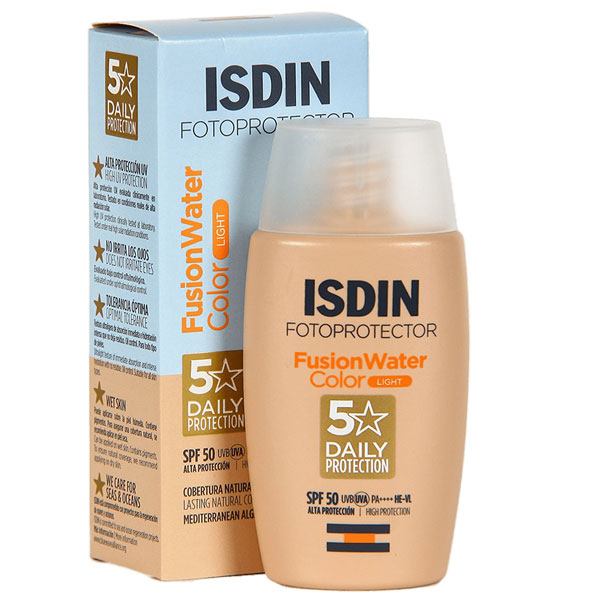 ضد آفتاب رنگی فیوژن واتر ایزدین Isdin Fotoprotector Fusion Water لایت