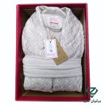 تصویر رنگ کرم حوله پالتویی سلنا دوخت تبریز | Selena Hooded Bathrobe