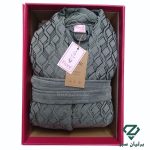 تصویر رنگ سبز حوله پالتویی سلنا دوخت تبریز | Selena Hooded Bathrobe