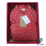 تصویر نارنجی حوله پالتویی سلنا دوخت تبریز | Selena Hooded Bathrobe