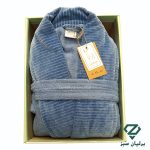 تصویر رنگ آبی حوله پالتویی سلنا دوخت تبریز | Selena Hooded Bathrobe