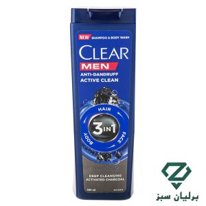 تصویر شامپو ضد شوره آقایان کلییر حاوی ذغال فعال با عملکرد سه گانه Clear Men