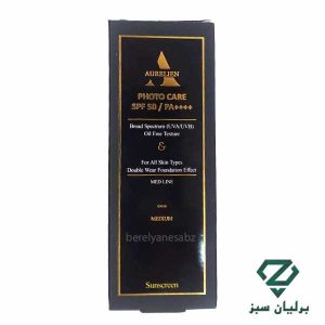 عکس جعبه نمونه مدیوم کرم ضد آفتاب رنگی اورلین SPF 50 فاقد چربی حجم 40 میلی لیتر