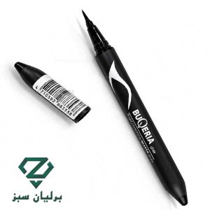 تصویر خط چشم مشکی بوگریا ضد آب با نمایی مات و اولترا بلک | BUQERIA
